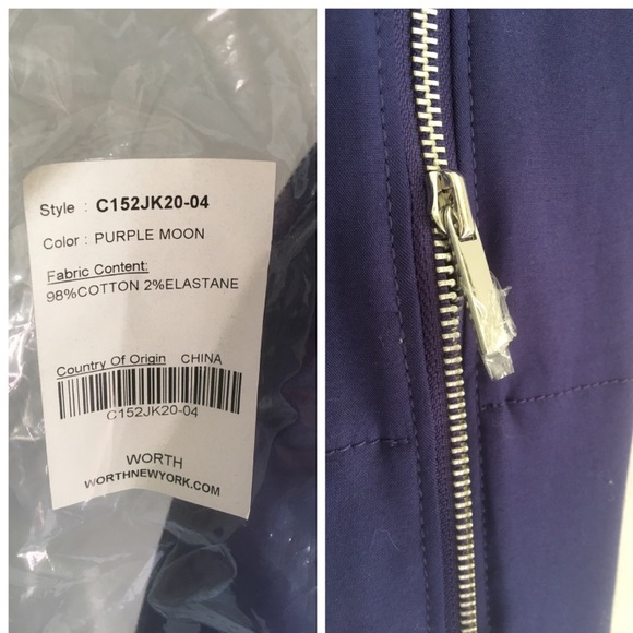 • NWT • $498 WORTH NY Purple Moon Scuba Style Jacket - Picture 15 of 16